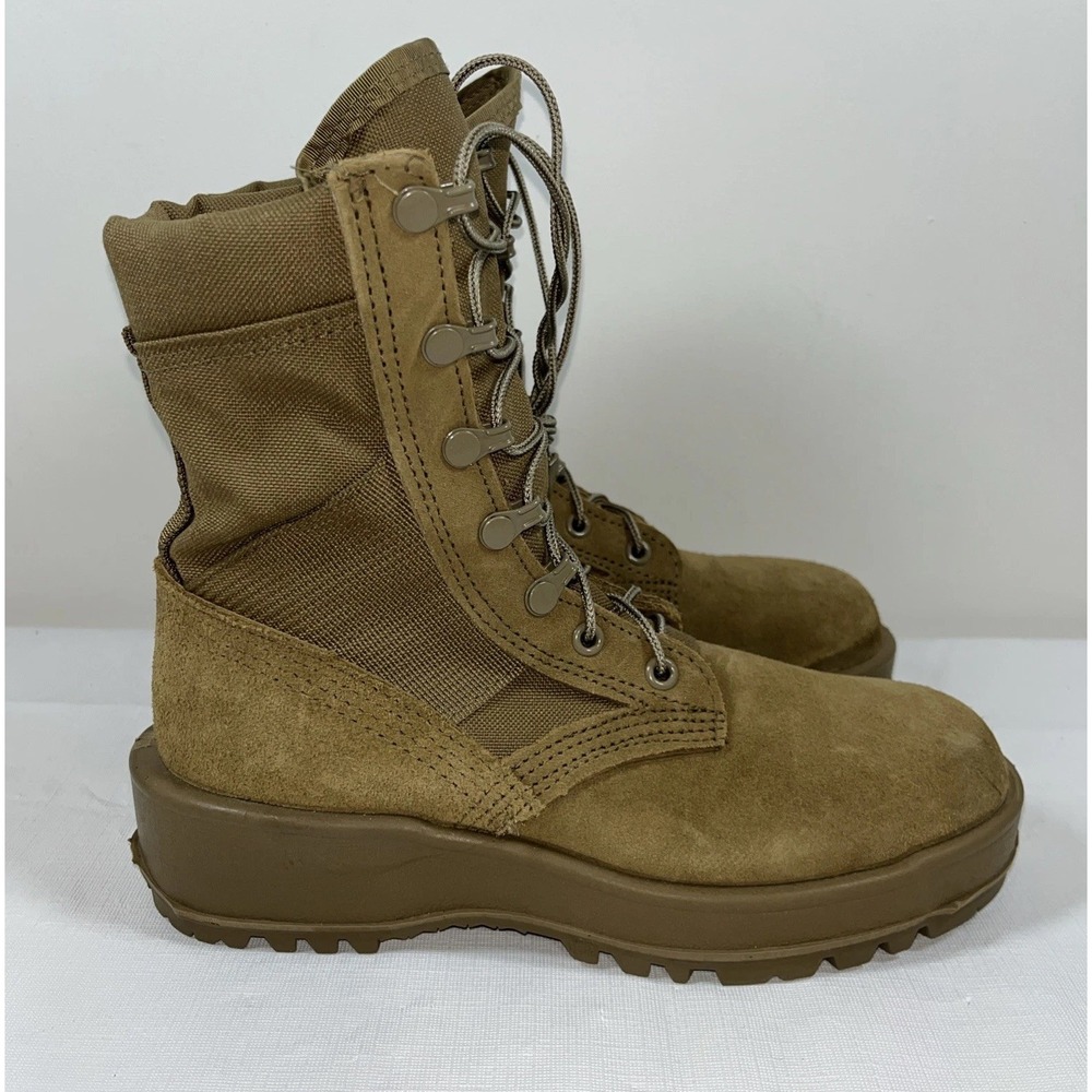 Altama Mens Army Combat Vibram Boot Hot Weather Tan Suede 5R Made USA Hunting